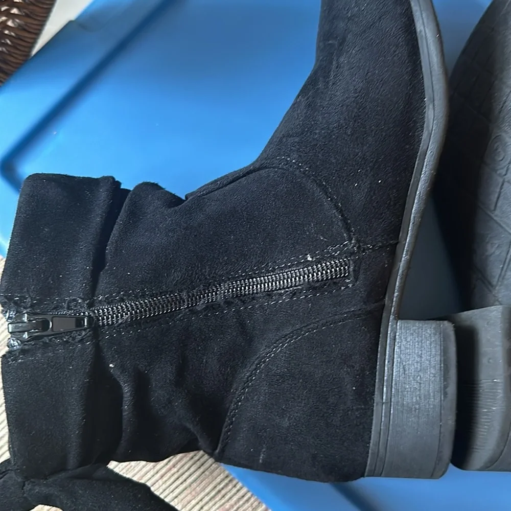 Justice girls size 3 zip black boots